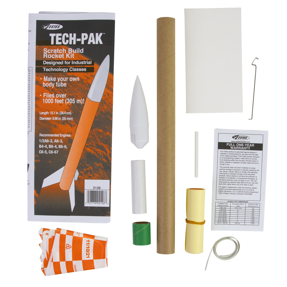 Tech-Pak™ Scratch Build Rocket Kit for Advanced Students | Estes Education