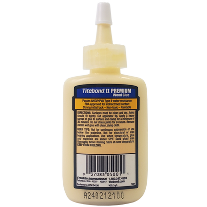 Titebond II Premium Wood Glue Back