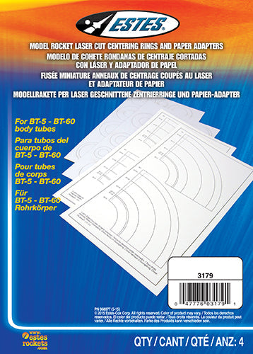 003179 - Laser cut Centering Rings and Paper Adapters