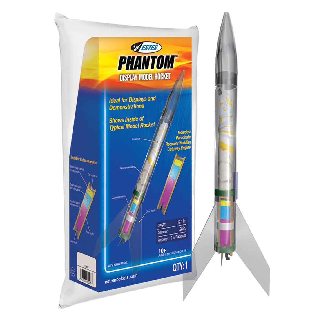 Estes Phantom Model Rocket - Educational Display Rocket for Classrooms ...